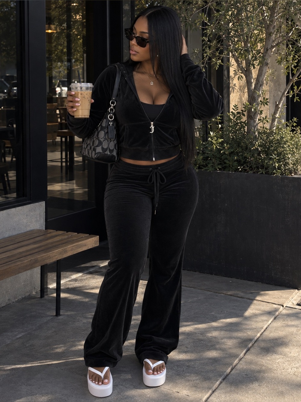Juicy Couture Black Velour Jacket